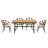 Contemporary Outdoor Set With PE Rattan Chairs And Plastic Wood Table