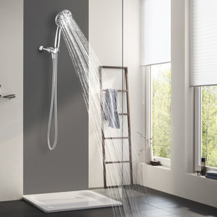 Pomme de douche à 7 jets 2,5 GPM, pomme de douche à haute pression avec tuyau de 70,86 po