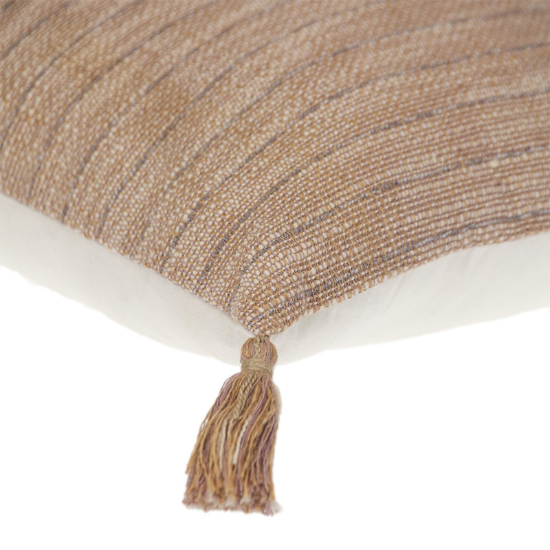Parkland Collection Transitional Stripes Brown 18" x 18" Pillow