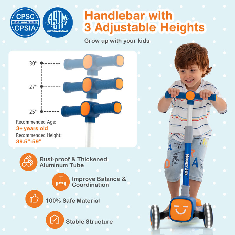 Scooter pour enfants Honeyjoy, Bleu
