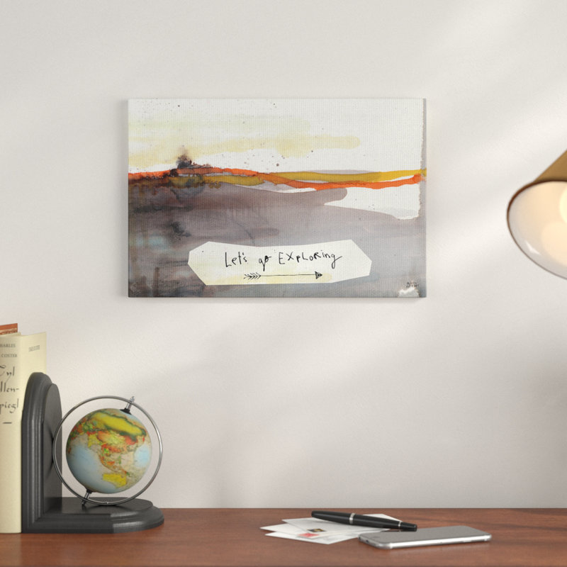 " Lets Go Exploring Painterly Landscape " by Melissa Averinos Print, 24" H x 30" W x 1.5" D, Wrapped Canvas