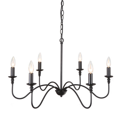 Enspijk 6-Light Dimmable Classic/Traditional Iron Chandelier