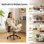 Chaise de bureau chenille pivotante rembourrée avec accoudoirs rabattables, chaise de travail réglable-124200301-124200296