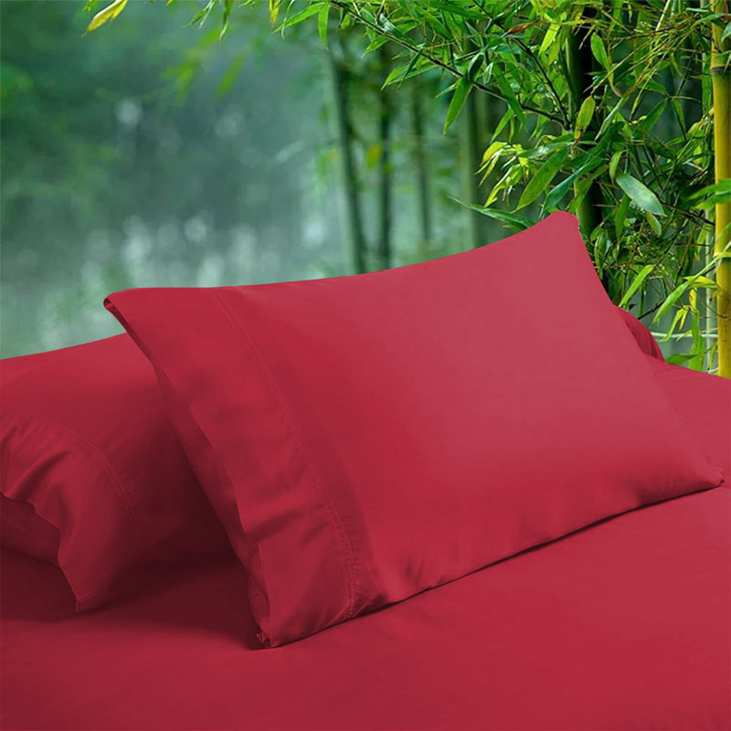 Macklan Microfibre Brushed Pillowcase - Set of 2, Red