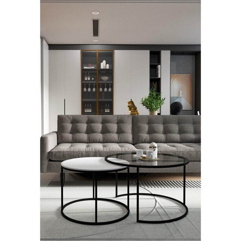 Table basse, Blanc / Transparent