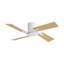 Ventilateur de plafond encastré 48 po à 4 pales blanc et naturel à grain de bois avec télécommande-2072707657-2072707658