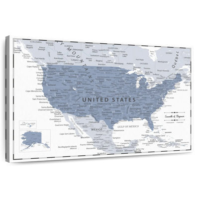 Carte des États-Unis avec punaise personnalisée