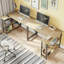 Aliff Modular L-Shaped Stainless Steel Computer Desk-690791897-690791898