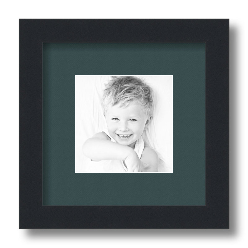 Cadre pour photo simple 5 "x 5" en bois mat, À feuilles persistantes