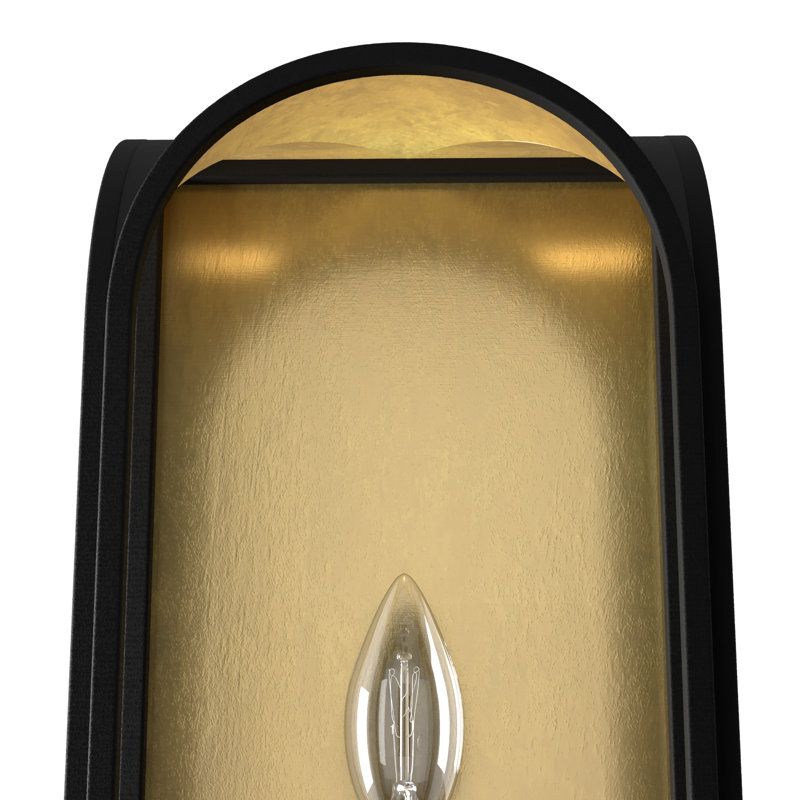Hunter Dukestown 1 Light Sconce Wall Light Fixture, Natural Iron/Gold Leaf