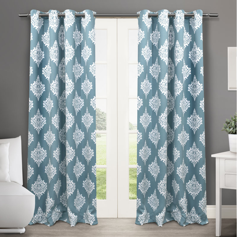 Emma-Anne Room Darkening Curtain Pair, 52"W x 84"L, Teal