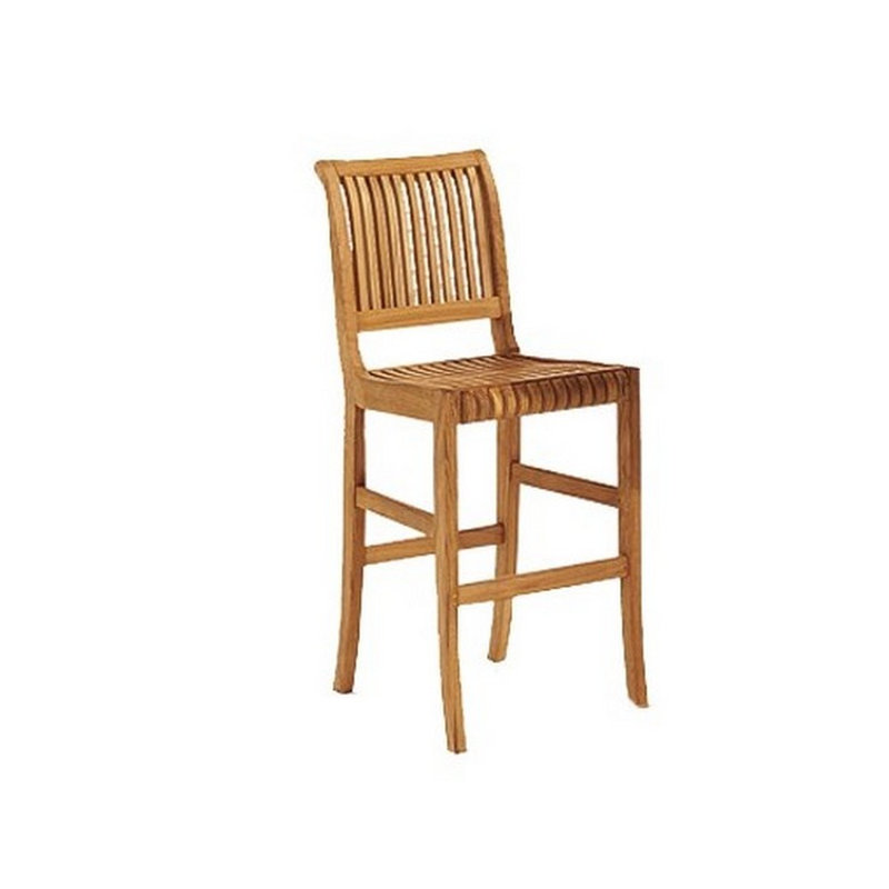 Tabouret de bar de terrasse 30" giva grade a teck Maier