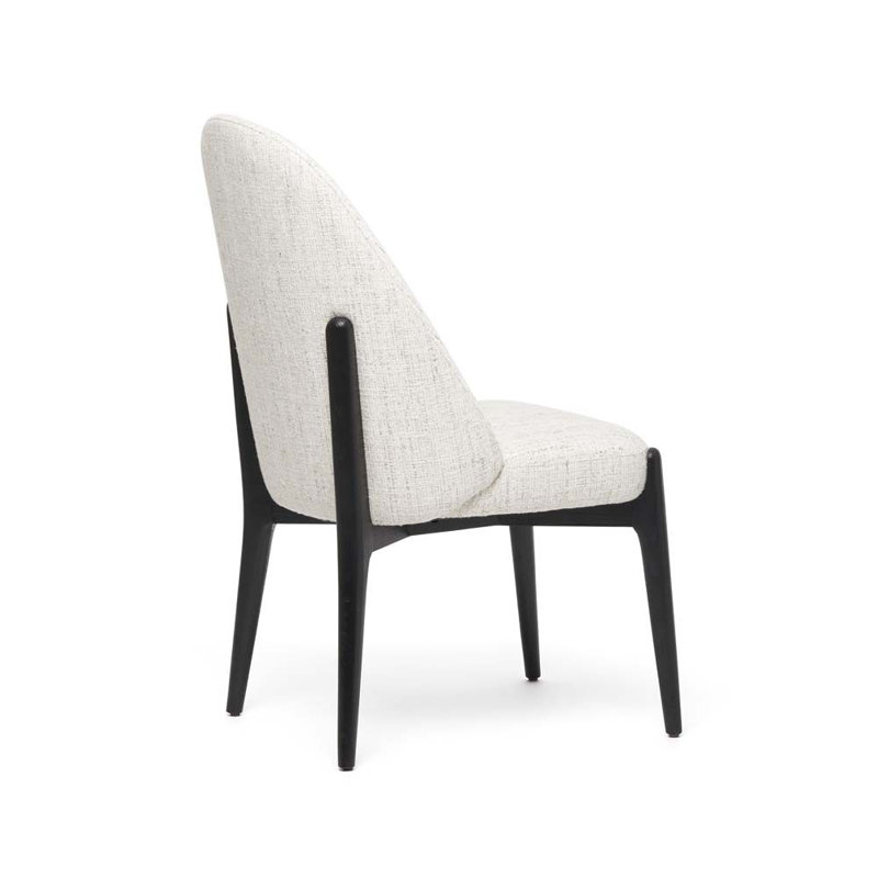 Oakley Upholstered Dining Chair, Matte Black