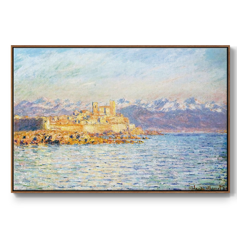 La baie d'Antibes, 1888, reproduction d'art sur toile, H 17 po x l 25 po x P 2 po, Noyer