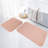 Luxurious Bathmat Set (2 Pieces), Light Pink, 19.7 x 23.6 inches & 23.6 x 39.4 inches | 100% Polyester, Soft and Absorbent | Non-Machine Washable, Vacuum Cleaner Friendly | Perfect for Elegant Bathrooms-2056125405