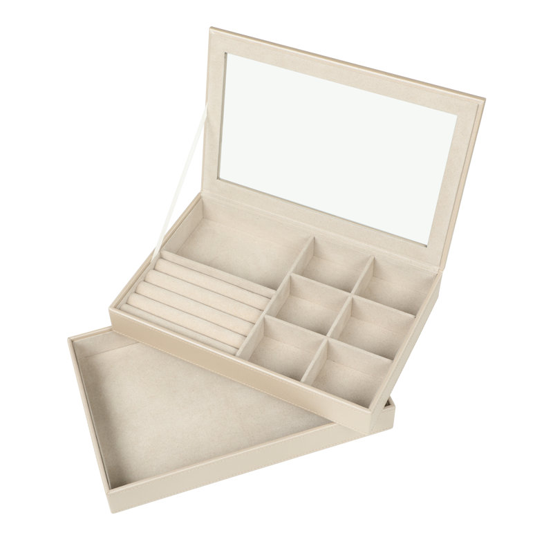 Wood Jewelry Organizer Tray, Gold