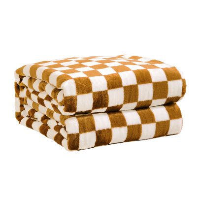 Checkered Flannel Fleece Throw Blanket Checkerboard Grid Print Chessboard Gingham Pattern Blanket
