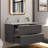 36" Bathroom Floating Vanity, Modern Bathroom Vanity with 2 Drawers and Metal Handles, Grey Bathroom Vanities Cabinet (Grey with Sink, 36)-1196068120
