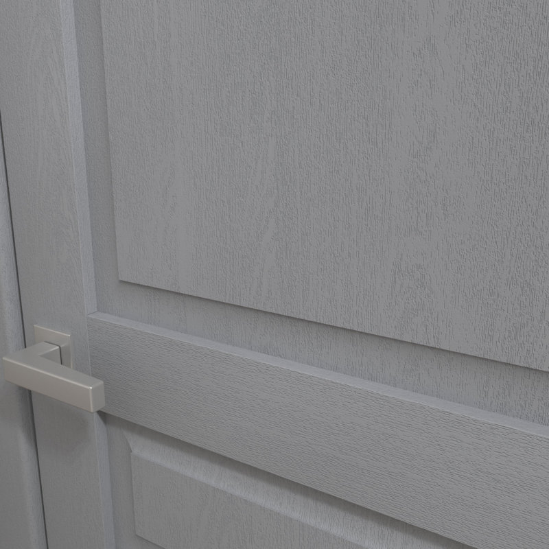 Porte de grange double moderne | Ego 5012 | Ensemble de rail argenté | Portes intérieures solides, Chêne gris peint