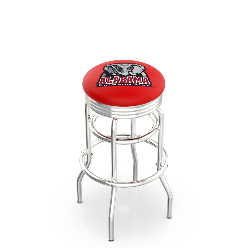 Tabouret de bar Logo Series, Tabouret de bar d'une hauteur de siège de 30 po, Double anneau chromé