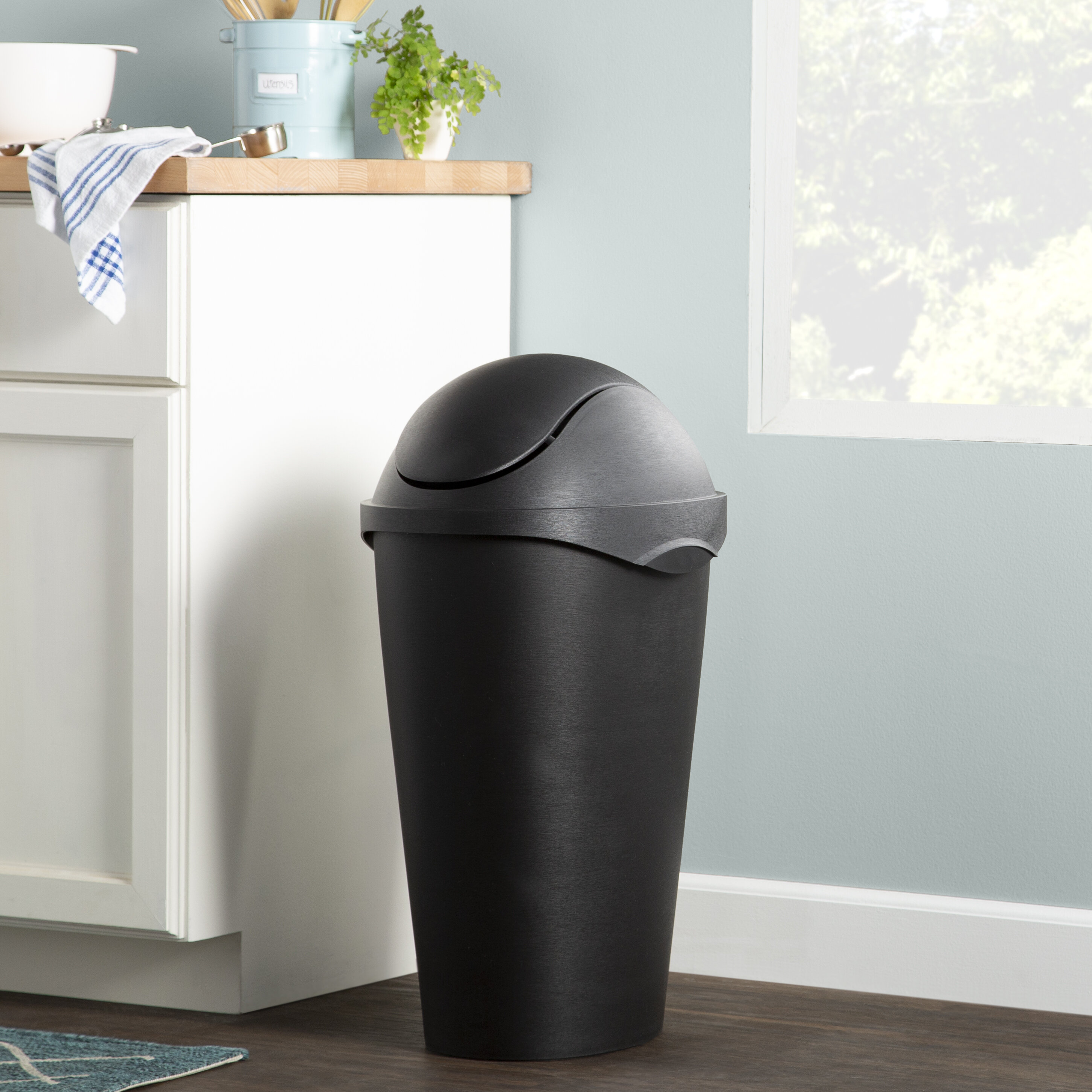 Wayfair Basics® Calhoon 12 Gallon Swing Top Trash Can &amp; Reviews 