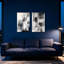 2 pièces, art mural encadré abstrait noir et blanc pour le salon, décoration minimaliste moderne prête à être accrochée (œuvre d'art - 2,16 po x 24 po x 2 pièces)