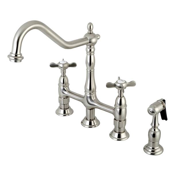 Kingston Brass Essex Two-Handle Wall Mounted Bridge Bathroom Faucet ...