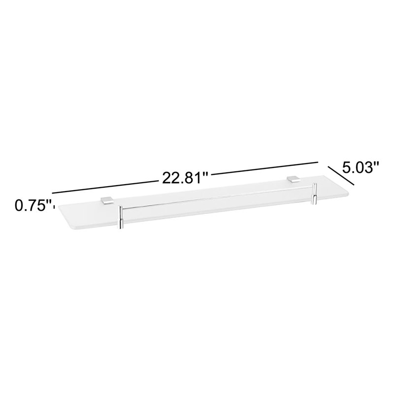 Janousek Floating Shelf, Chrome
