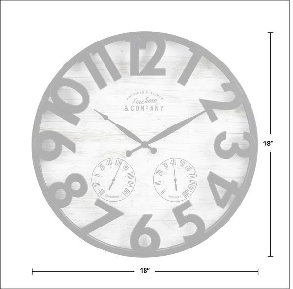 Shiplap Outdoor Thermometer Clock