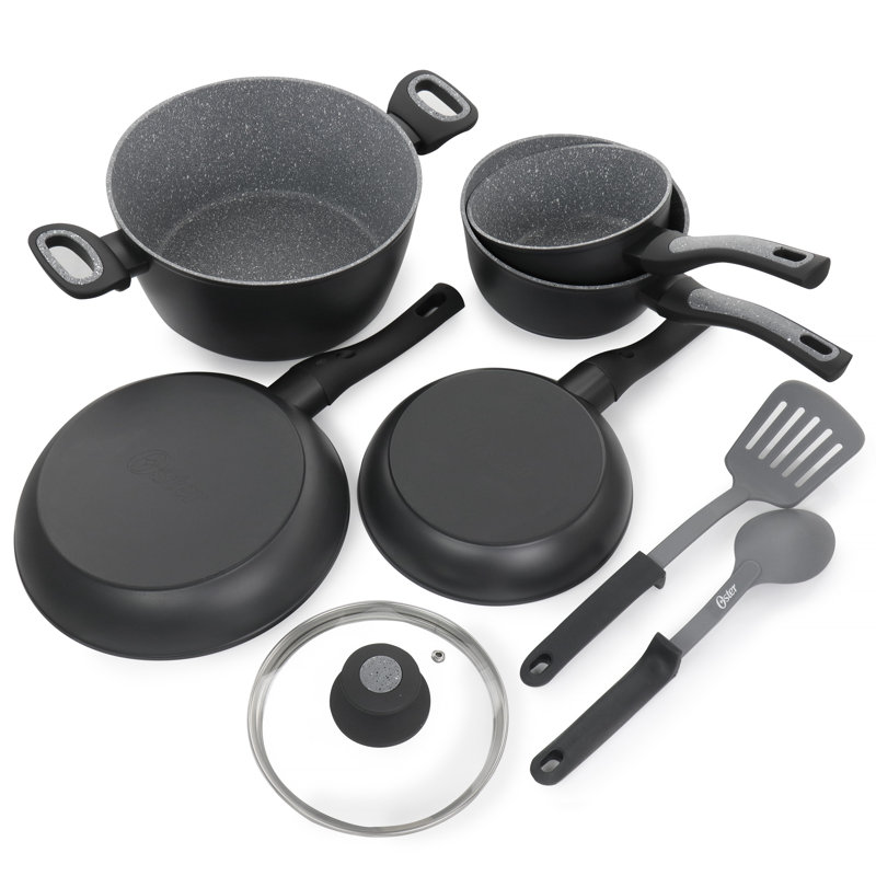 Batterie de cuisine antiadhésive en aluminium 10 pièces Oster