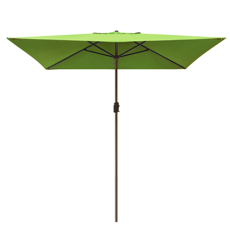 Monek 78'' x 120'' Rectangular Market Umbrella, Macaw Green