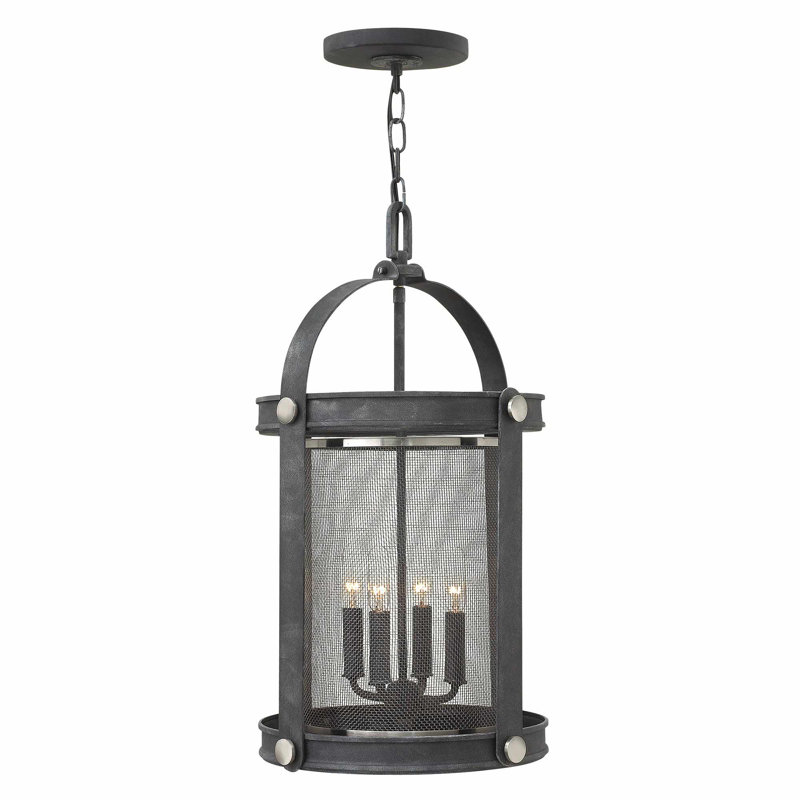 Rendova 4 - Light Lantern Pendant, Aged Zinc