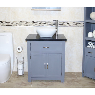 Robichaud 751mm Single Bathroom Vanity with Vessel Ceramic Basin