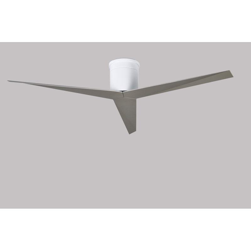 Eliza Ceiling Fan, Brushed Nickel, Gloss White