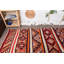 Tapis de couloir, tapis Boho, tapis rétro, tapis turc, kilim, tapis tissé à la main, tapis de cuisine roses