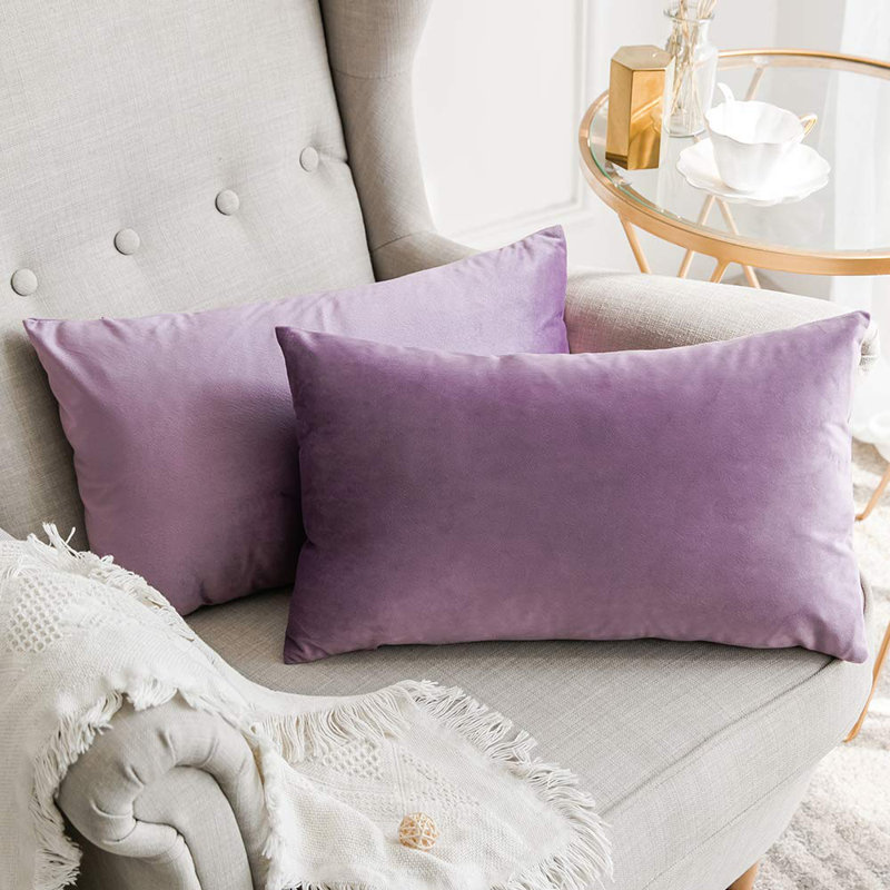Housse de coussin lombaire Payson, Lavande, H 12 po x l 20 po