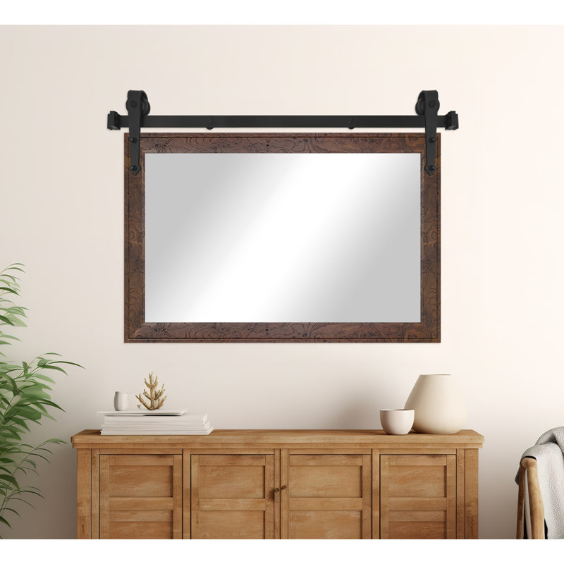 Miroir Kolette, Tableau de bord noueux, 28 po x 33 po