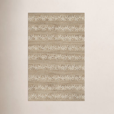 Adoria Vine Stripe Jute and Wool Handwoven Ivory Area Rug