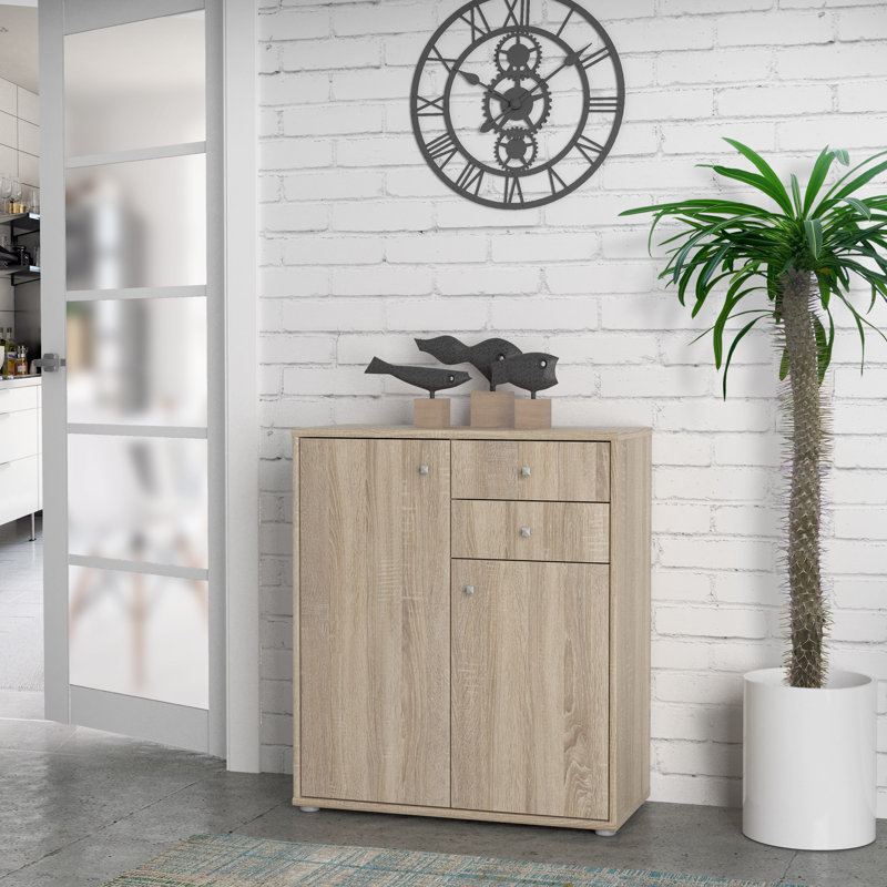 Amandla 2 Drawer 73.7Cm W Combi Chest, Sonoma Oak