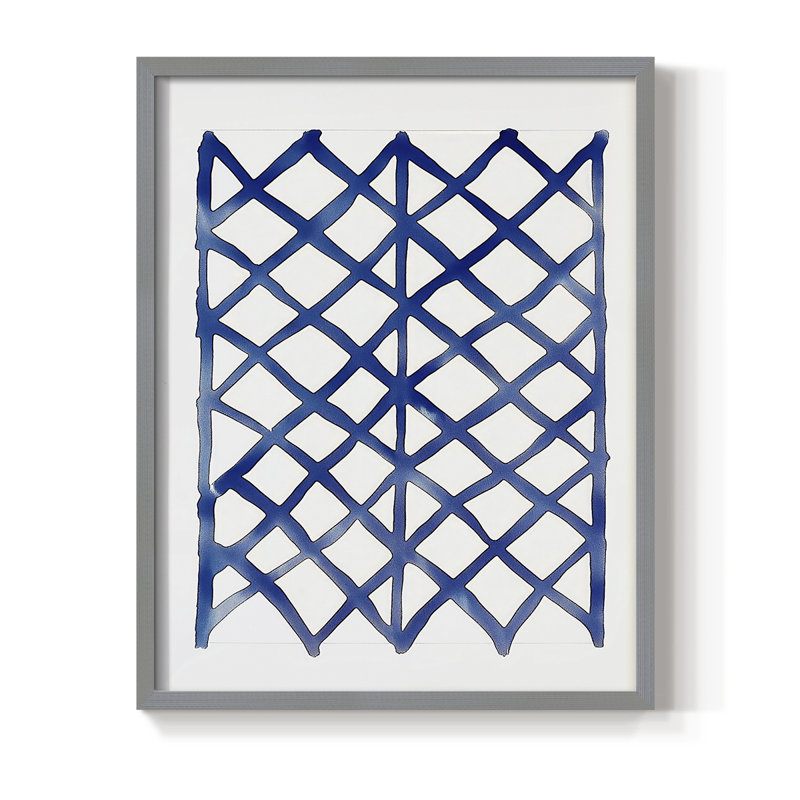 Abstrait, encadré, prêt à accrocher, H 29 po x l 23 po, Gris