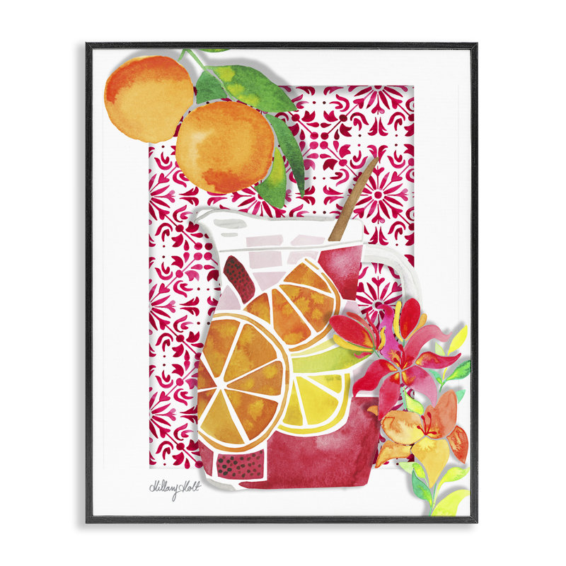 Giclée méditerranéenne encadrée, par Hillary Holt, H 14 po x l 11 po, Giclée encadrée noir minuit
