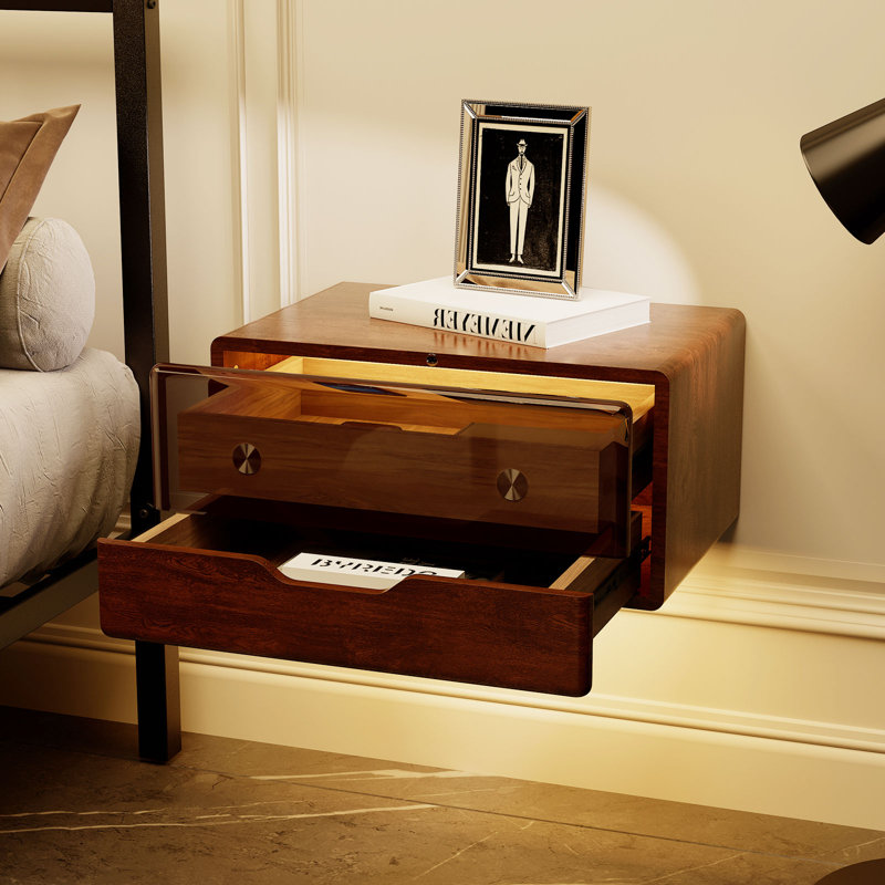 Jaidynn 19.7'' W Solid Wood Nightstand, Brown