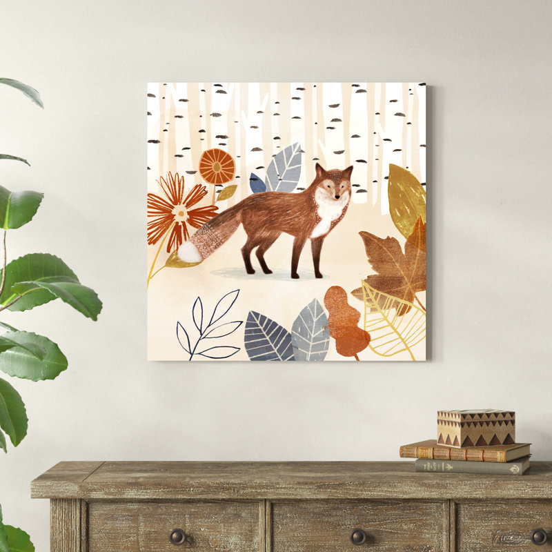 Cozy Autumn Woodland I par Victoria Borges - reproduction d'art sur toile tendue, H 30 po x l 30 po