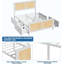 Structure de lit en rotin avec tête de lit et 4 tiroirs-1100450172-1100450170