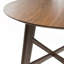 Table de bar ronde en bois de style moderne du milieu du siècle – Table de bar de 107 cm de haut avec pieds fuselés pour la cuisine, la salle à manger ou le bar à domicile, noyer naturel