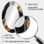 Minimalisme chrome doré et poteries noires IV - Miroir décoratif ovale abstrait sur métal-809073557