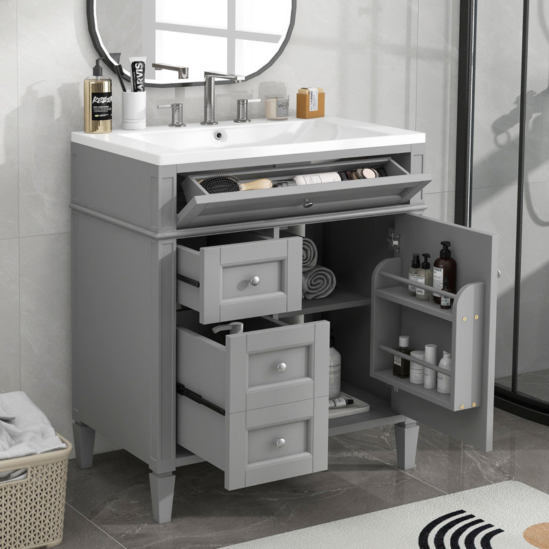 30'' Bathroom Vanity With Top Sink