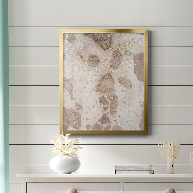 Chordata I, toile encadrée de qualité supérieure - prête à être accrochée, Or, H 20 po x l 16 po