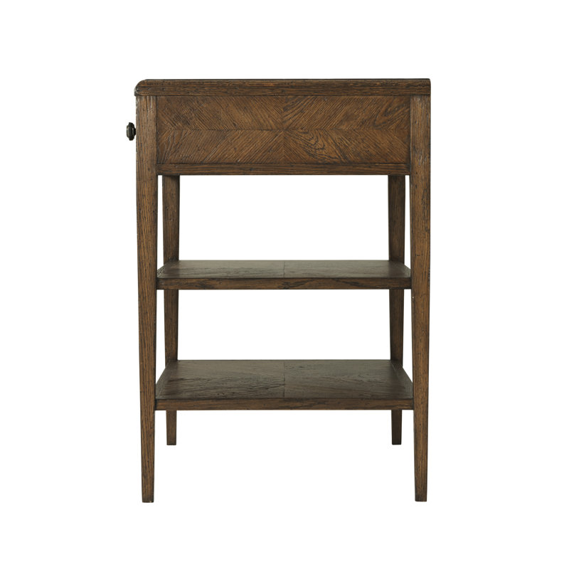 Nova 1 - Drawer Solid Wood Nightstand, Dusk Brown