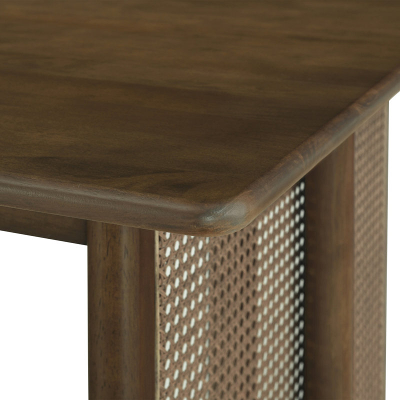 Solid Wood Top Dining Set, Brun 1